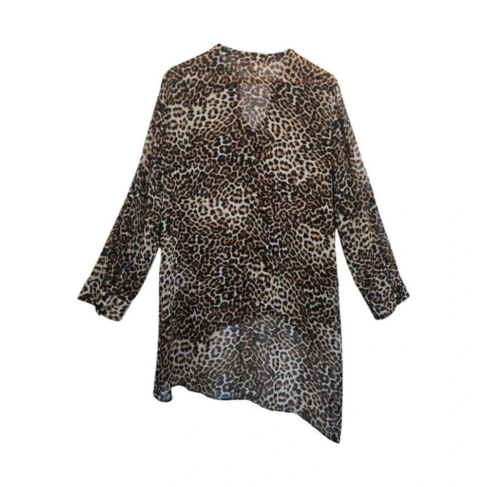 Chicos Leopard High-Low Blouse L/XL - Picture 6 of 10